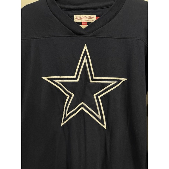 Dallas Cowboys Mitchell & Ness Team Captain V-Neck Long Sleeve Mens Size XL - Picture 3 of 6